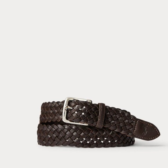 Polo Ralph Lauren Braided Vachetta Leather Belt - Picture 1 of 3
